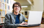 A Student working on a computer