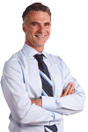 Image of Businessman smiling with arms crossed
